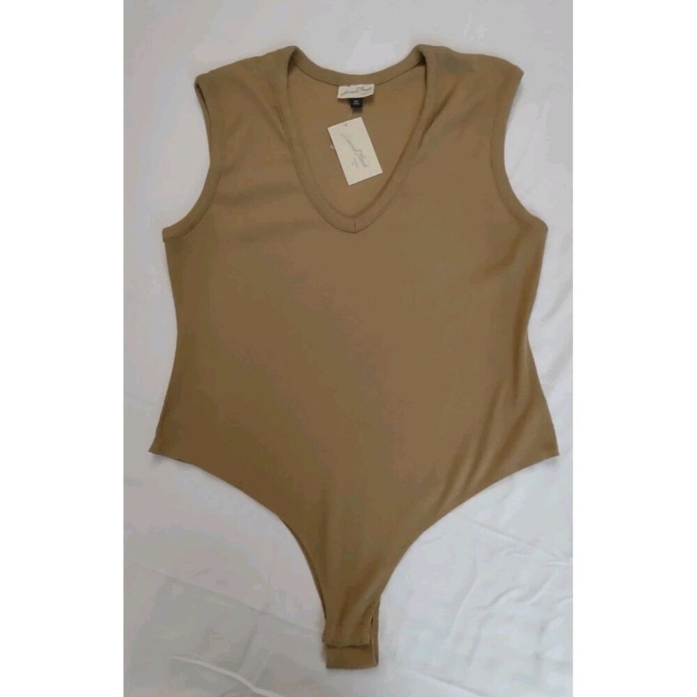 Universal Thread Women Coffee Brown Bodysuit Plus Size XXL V- Neck